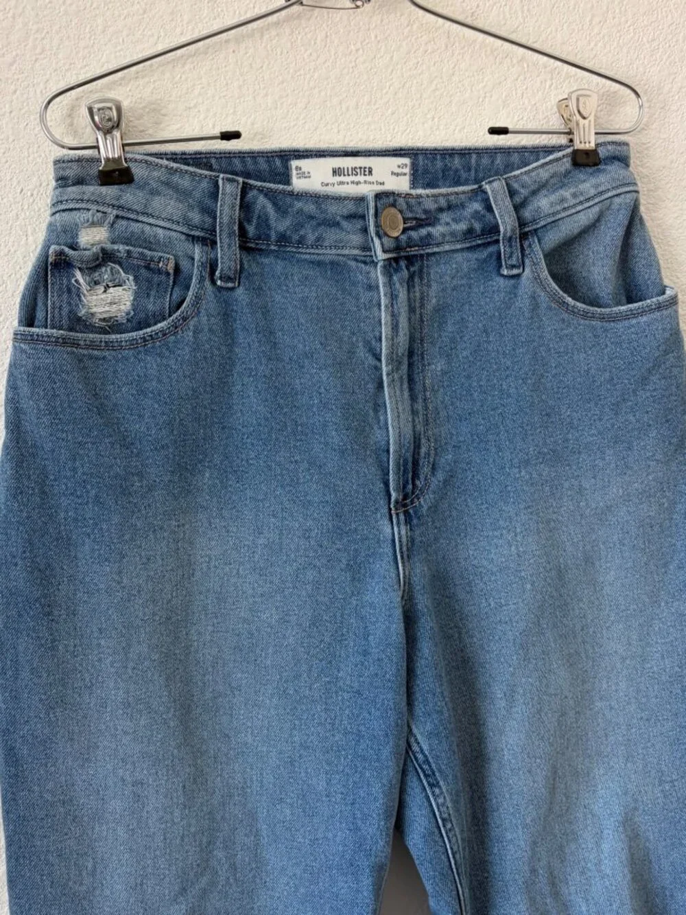 Hollister Women's Denim Jeans Size 8R Blue Cotton Blend Stretch Medium Wash